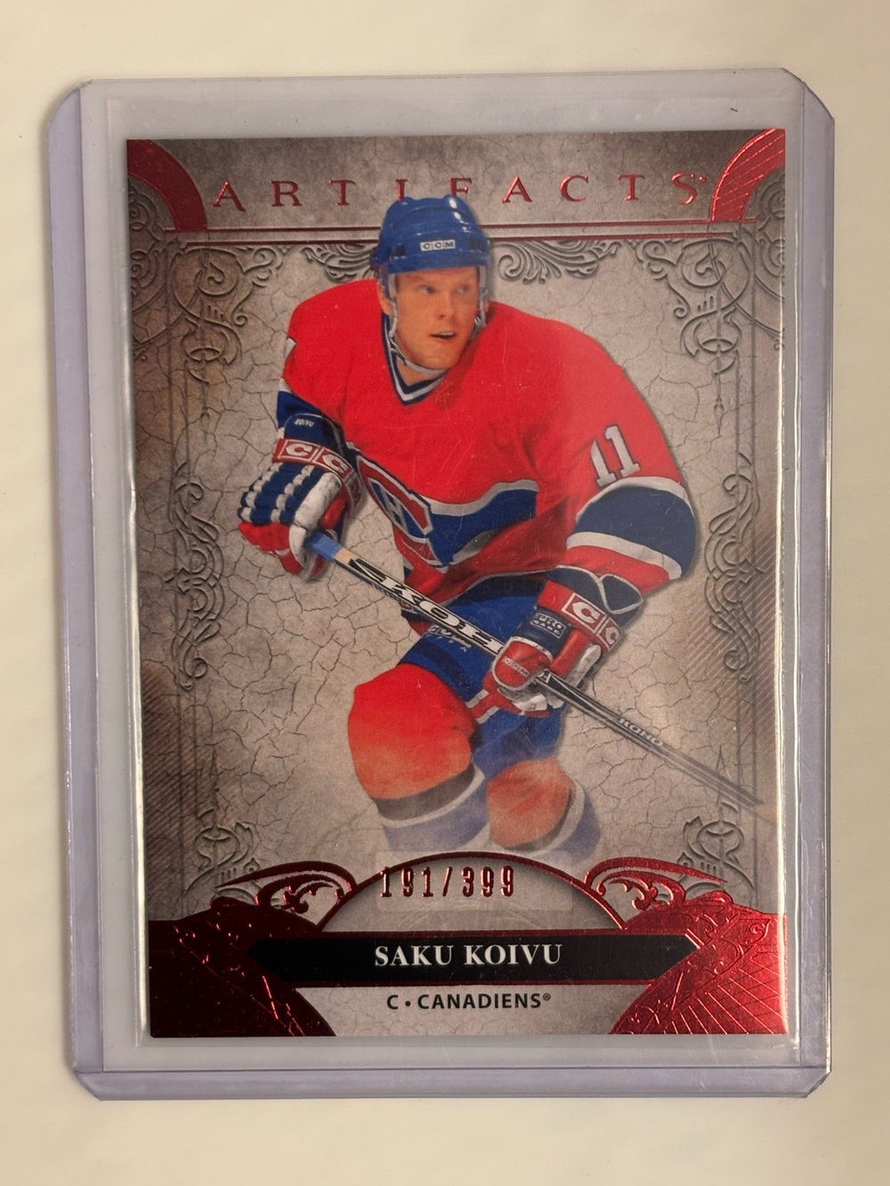 Saku Koivu 2020-21 Upper Deck Artifacts Ruby /399 Canadiens #154